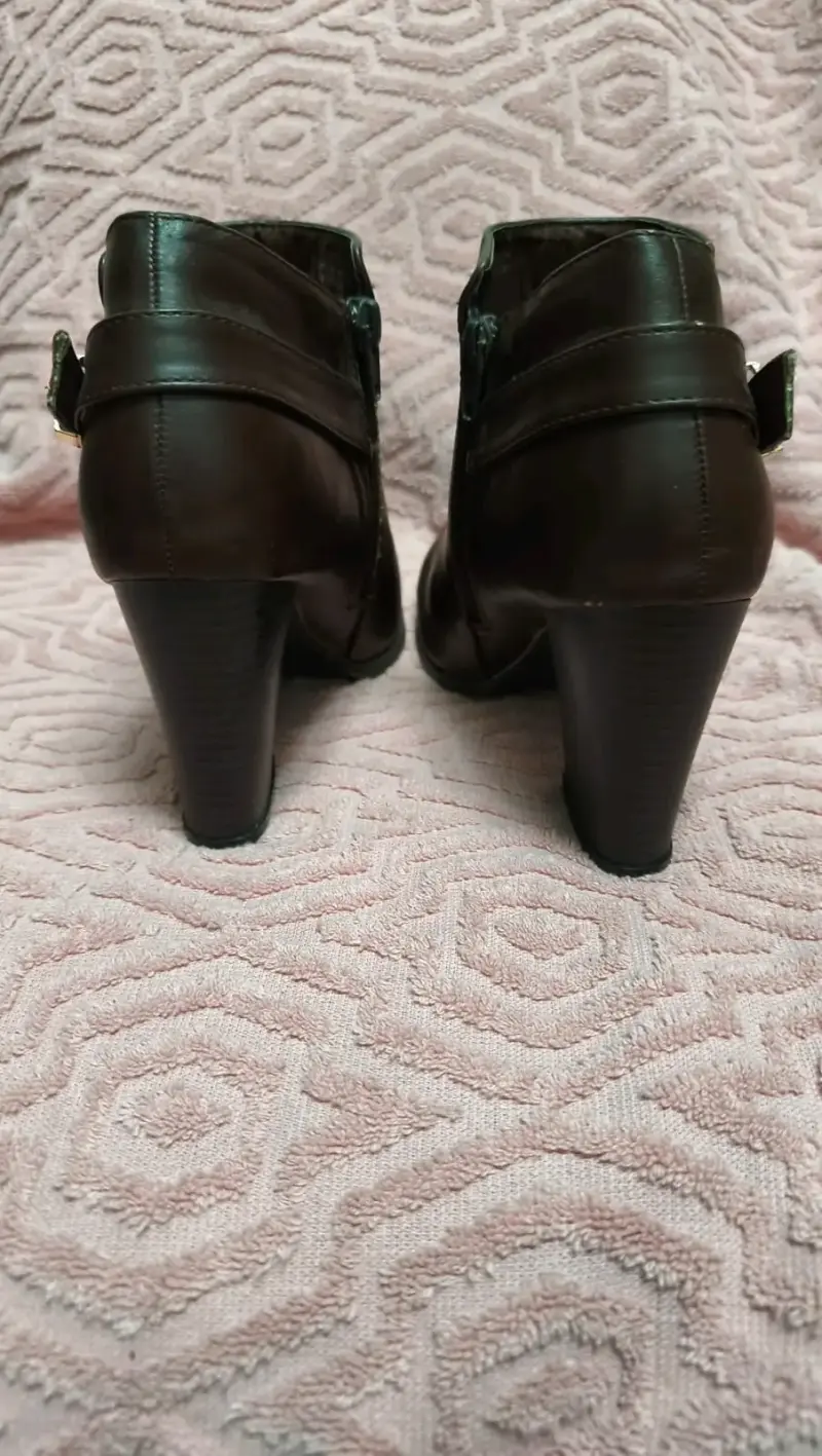 Botines de cuero marrón - 2