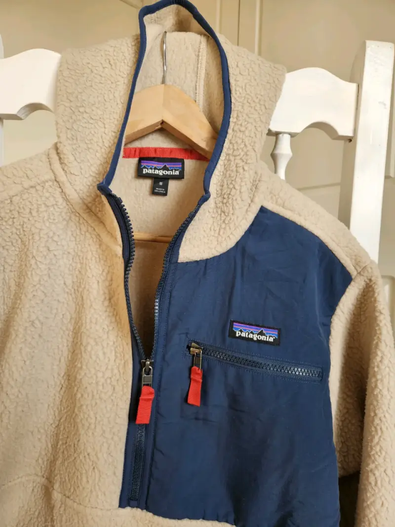 Patagonia Retro Pile - polar beige y azul - 3