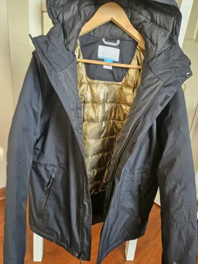 Parka hombre marca Columbia negra impermeable - miniatura 1