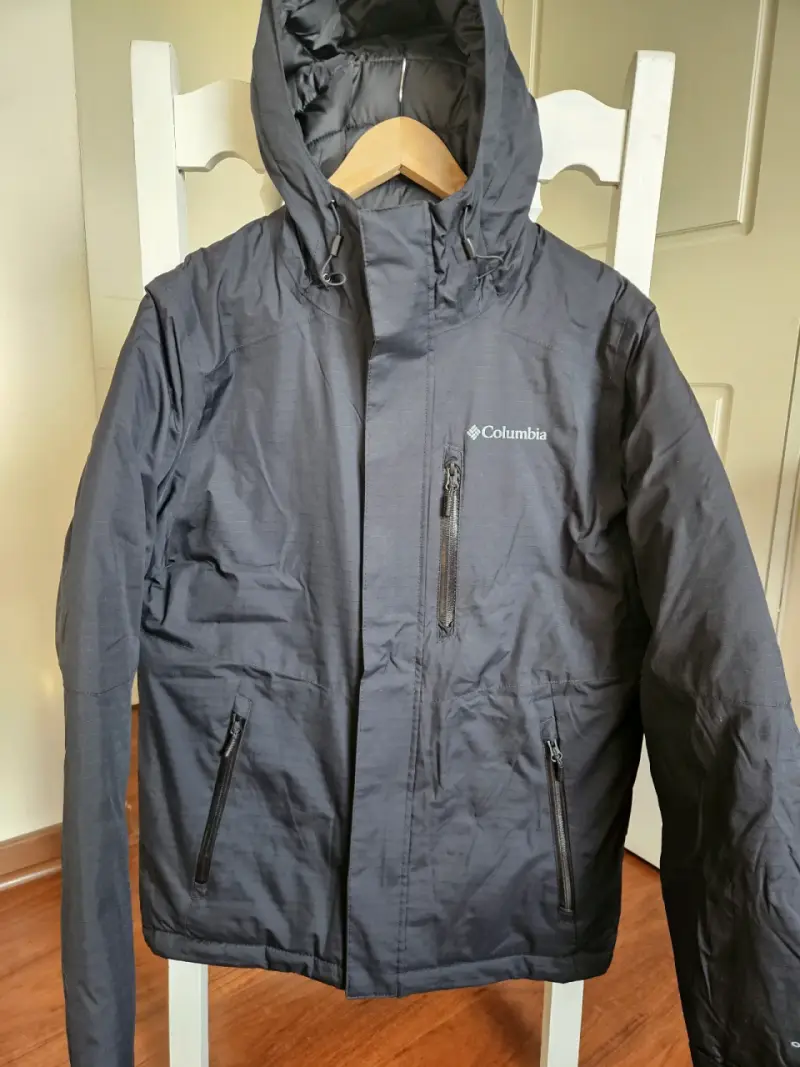 Parka hombre marca Columbia negra impermeable - 2