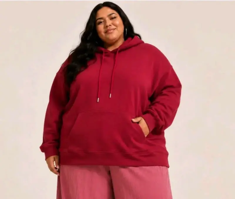 Poleron burdeo talla grande