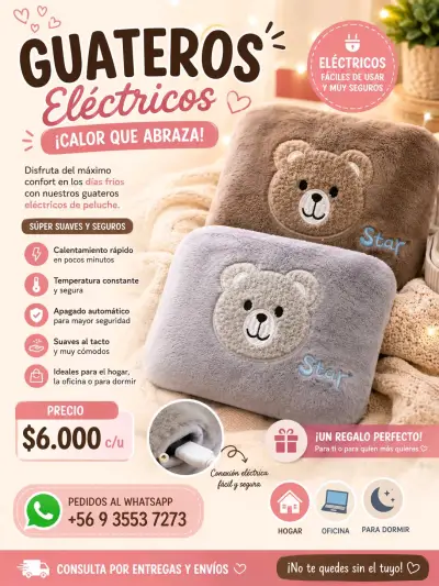 Guateros eléctricos de peluche - miniatura 1