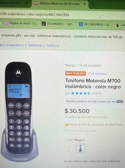 Teléfono inalámbrico Motorola M700 - miniatura 2