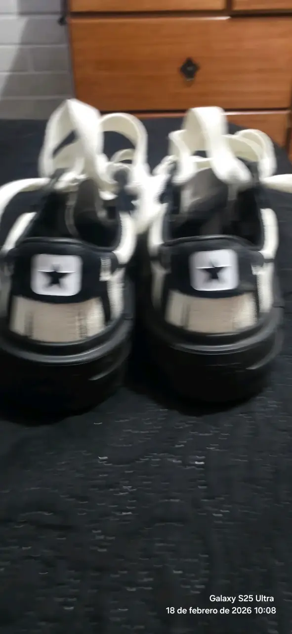 Zapatillas ajedrez blanco y negro converse talla37 - 2