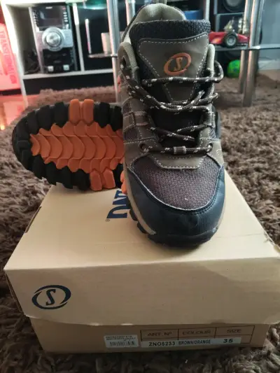 Botines trekking marrón-naranja - miniatura 1