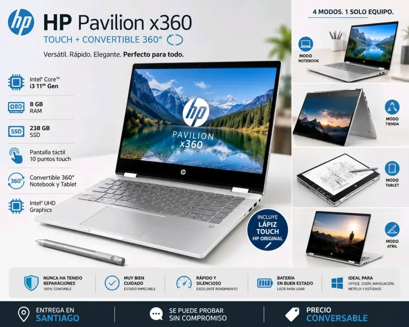Notebook HP Pavilion x360 - 3
