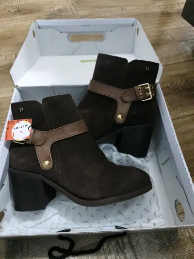 Botines de cuero marrones - miniatura 1