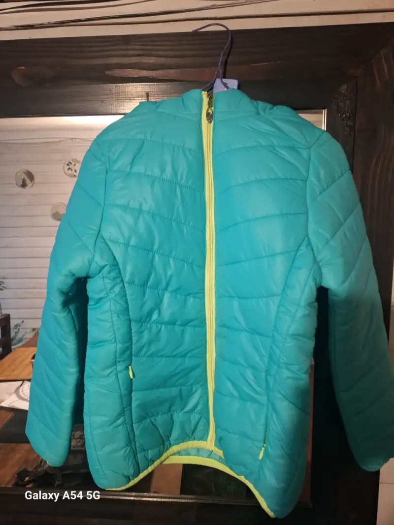 Chaqueta puffer azul turquesa talla 10