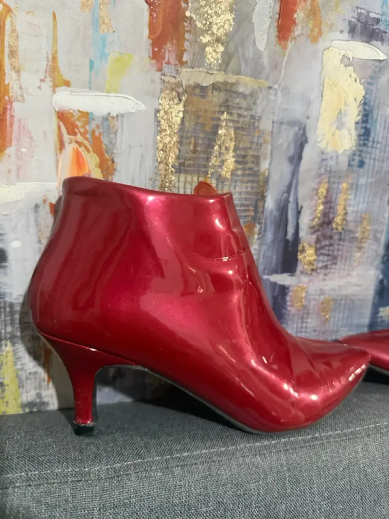 Botines rojos de charol - 2