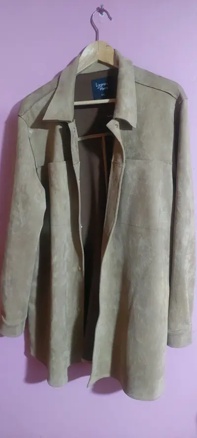 Chaqueta de gamuza marrón - miniatura 1