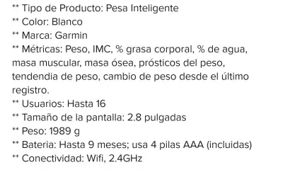 Báscula inteligente Garmin Index S2 - miniatura 3