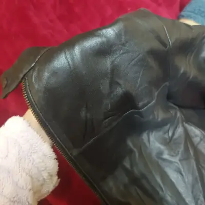 Chaqueta de cuero negra DKNY - miniatura 3