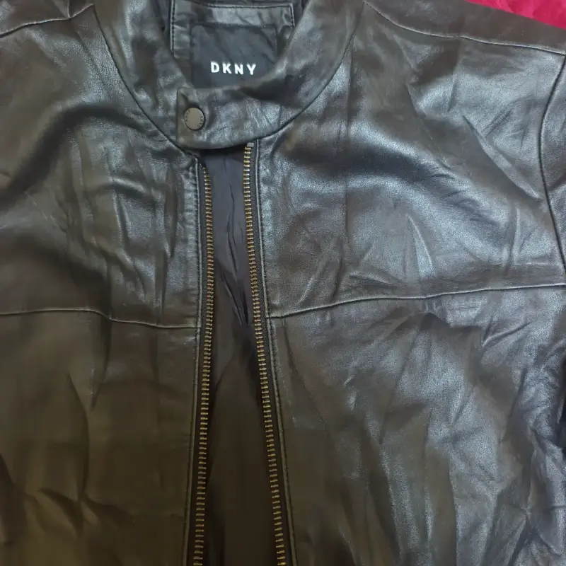 Chaqueta de cuero negra DKNY - 5