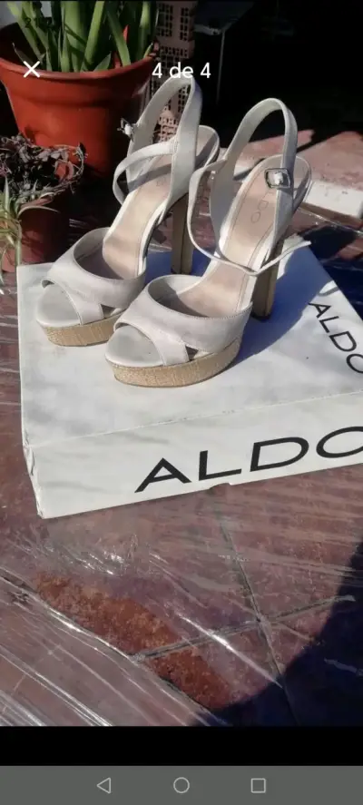 Sandalias de tacón alto Aldo beige - miniatura 1