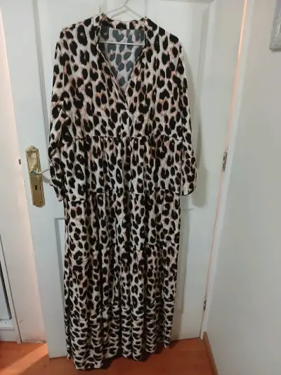 Vestido largo animal print - miniatura 3