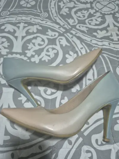 Zapatos tacón bicolor mujer - miniatura 1