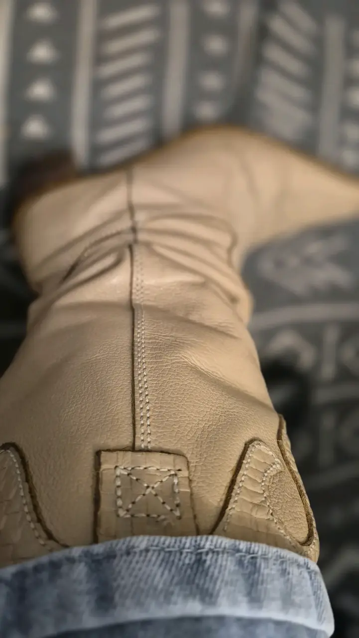 Botas beige de cuero - 1