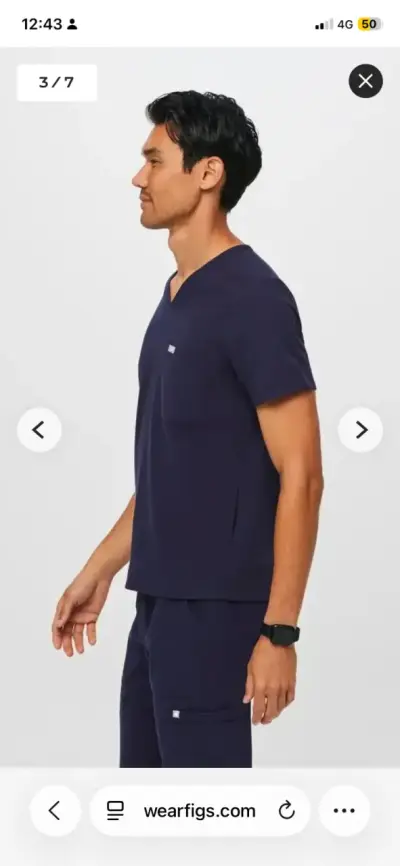 FIGS traje clinico talla S azul marino enfermero - miniatura 2