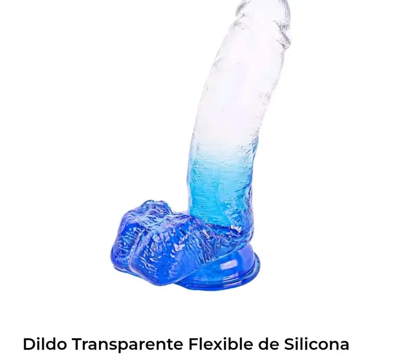 Dildo transparente flexible silicona