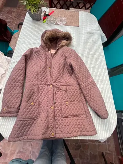 Chaqueta beige con estampado geométrico - miniatura 3