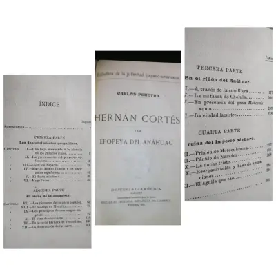 Libro antiguo, Hernán Cortés Epopeya del Anáhuac - miniatura 2
