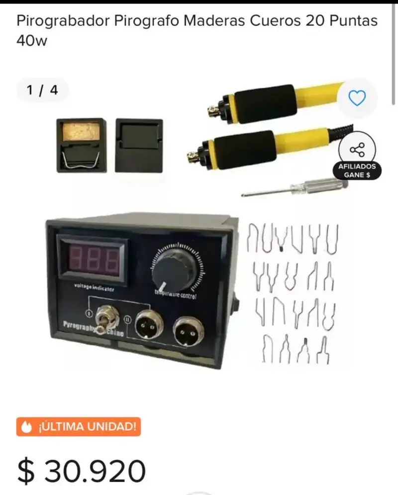 Pirograbador 40W con 20 puntas