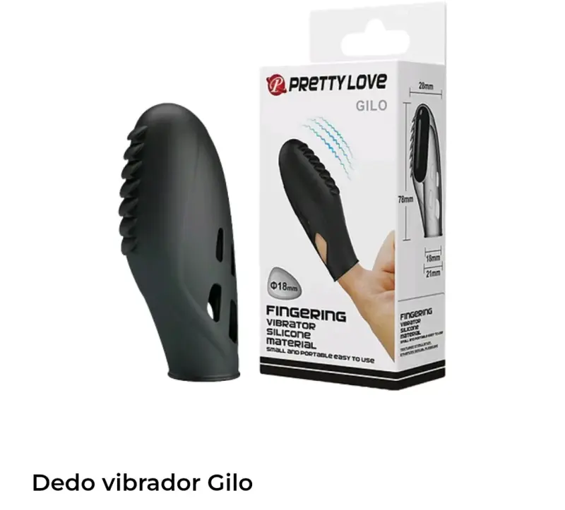 Dedo vibrador de silicona