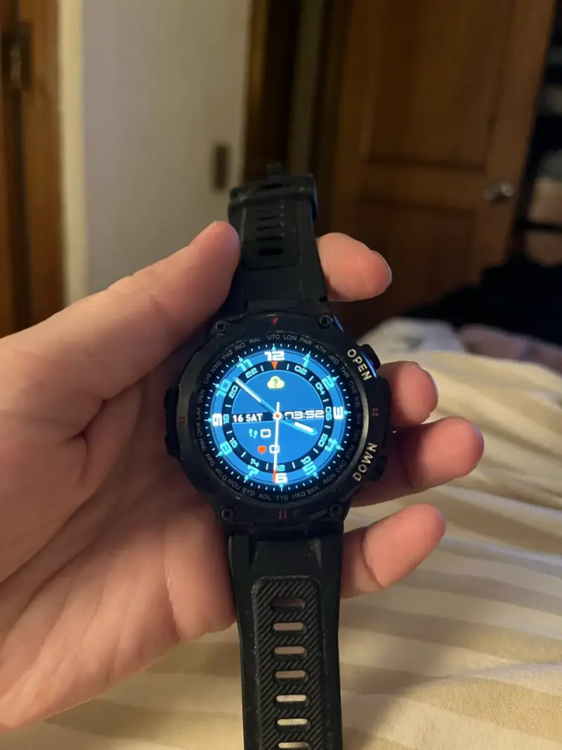 Reloj inteligente negro resistente - 1