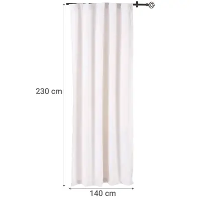 Cortina tela 140x230cm Gracia crudo - miniatura 1