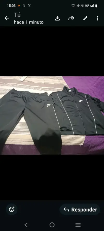 Conjunto deportivo negro Nike - miniatura 1