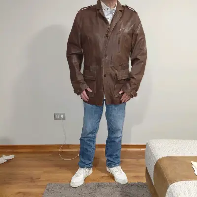 Chaqueta de cuero New Man - miniatura 1
