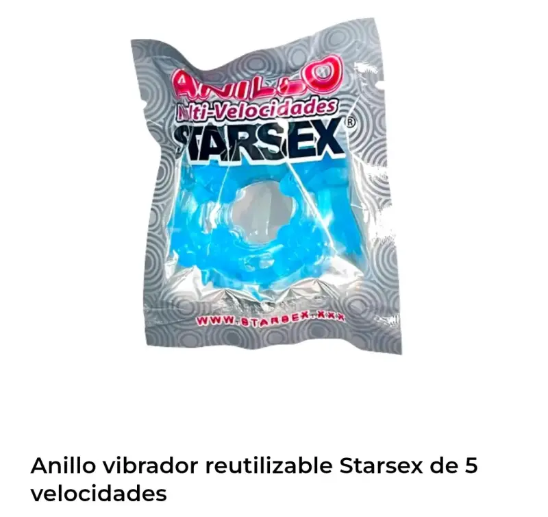Anillo vibrador reutilizable 5 velocidades