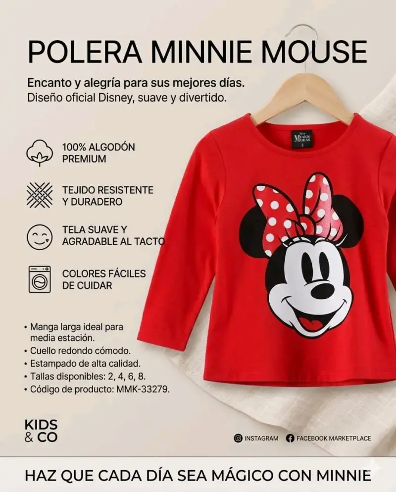 Polera Minnie Mouse Joy gris - 2