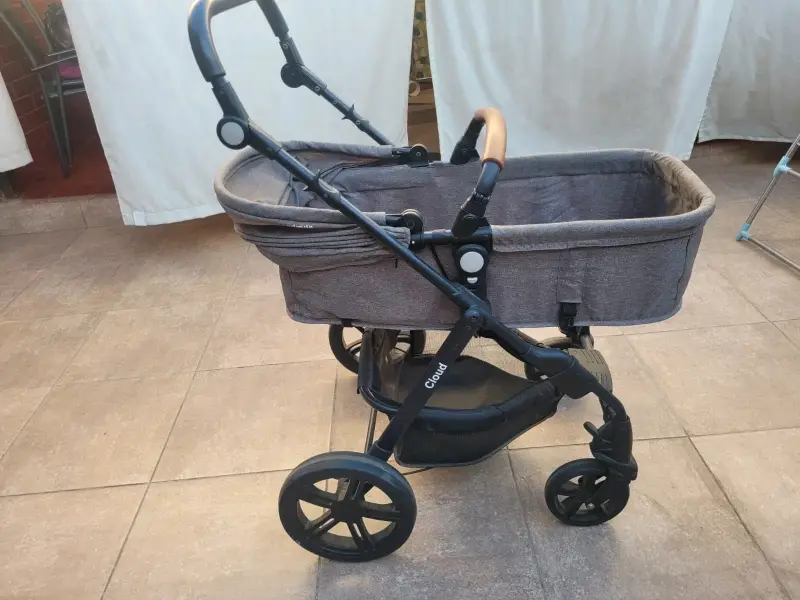 Coche con huevito gris para bebé - 4