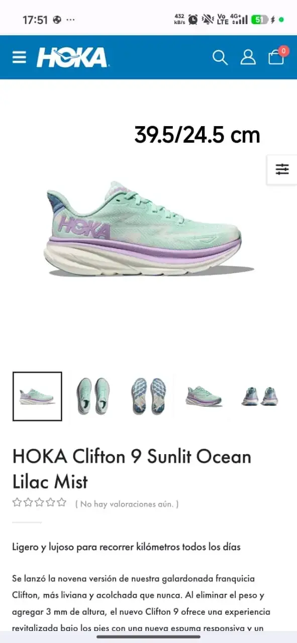 Zapatillas HOKA Clifton 9 Ocean Lilac - 1