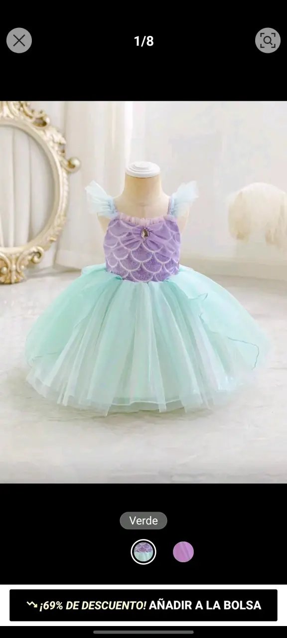 Vestido infantil de princesa - 1