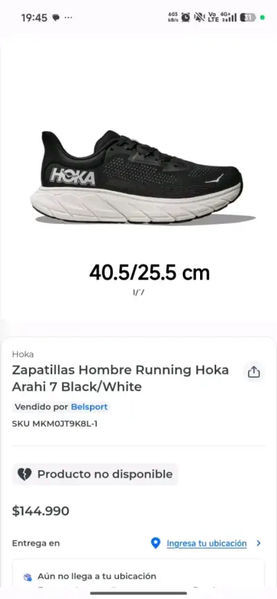 Zapatillas deportivas Hoka negras - miniatura 2