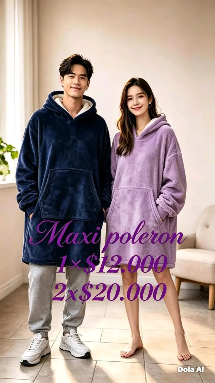Maxi polerón unisex suave