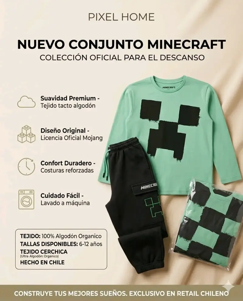Conjunto Minecraft oficial niños