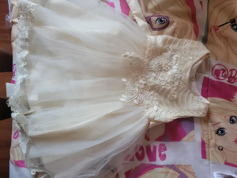 Vestido de fiesta rosado para niña - 2