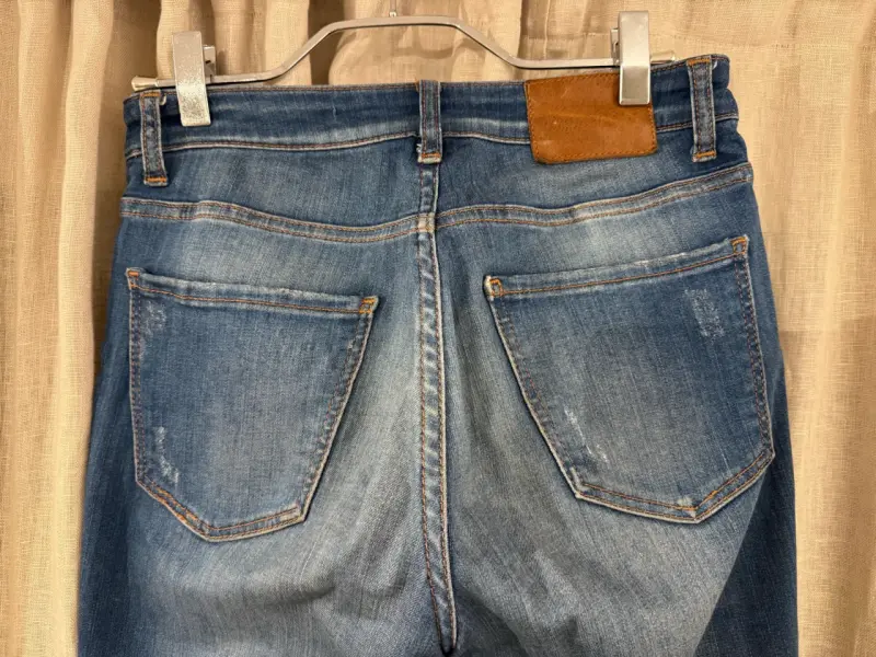 Jeans Zara azules flare - 3