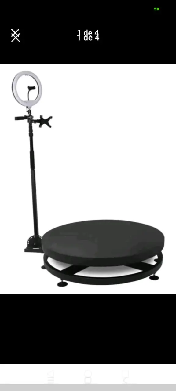 Plataforma giratoria con luz de aro - 1