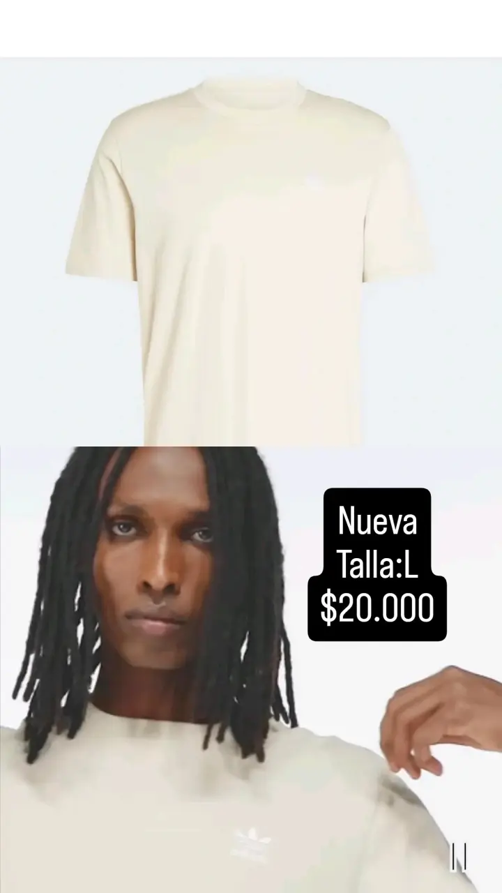 Polera Adidas original beige nueva talla L