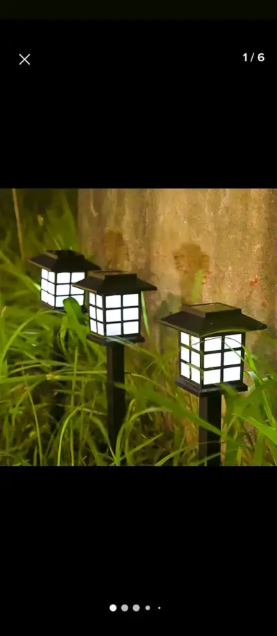 Luces solares de jardín negras - miniatura 1