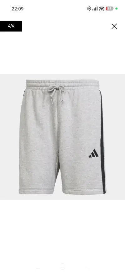 Shorts grises deportivos Adidas original - miniatura 3