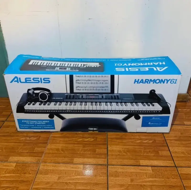 Teclado electrónico con soporte, audífonos - 6