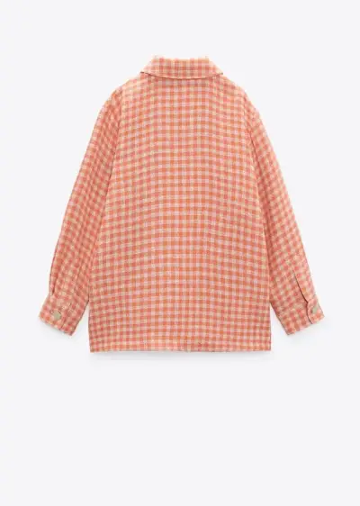 Chaqueta de cuadros naranja ZARA - miniatura 3