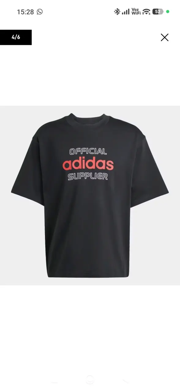 Polera negra Adidas Supplier overside