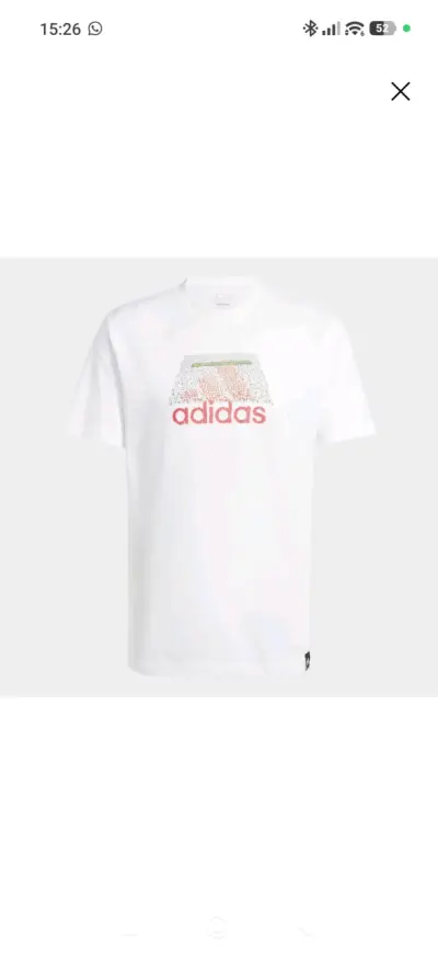 Polera blanca Adidas estampada talla M - miniatura 1