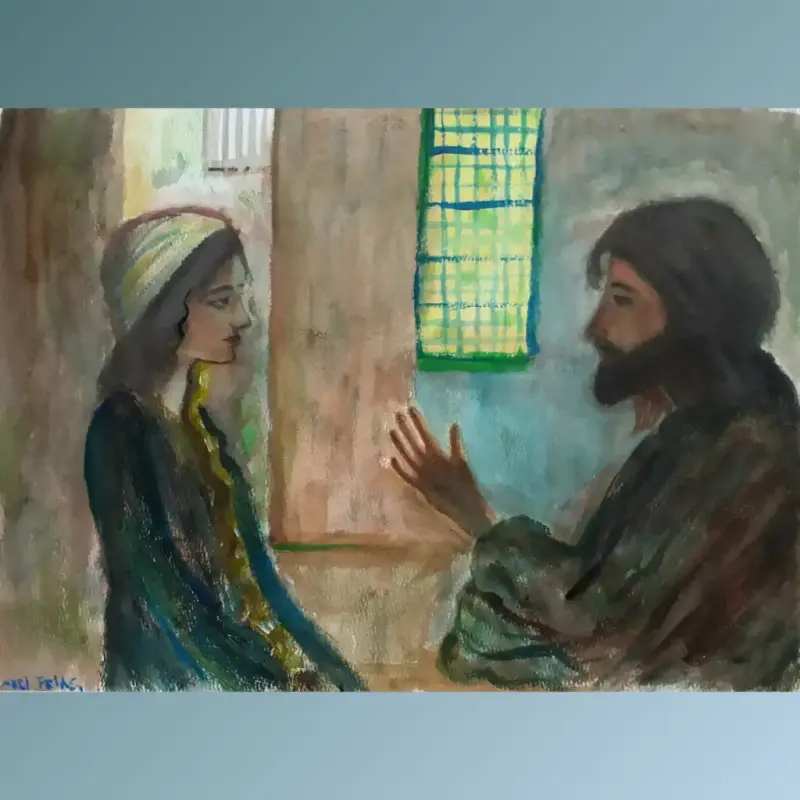 Pintura religiosa/acuarela - 1